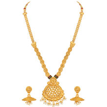 Asmitta Traditional Gold Plated Long Necklace Set