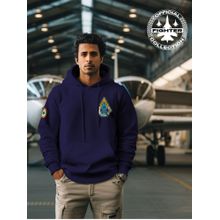 A47 Navy Blue Air Dragons Su 30 Emblem Fighter Hoodie Patty Edition