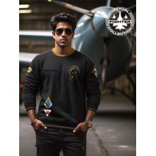 A47 Grey and Mustard Chic Combat Fighter Sweatshirt