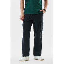 Snitch Men Black Solid Regular Casual Cargo Pant