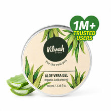 Vilvah Aloe Vera Gel 100% Pure & Cold Pressed Multi Use Gel For Hair, Face & Body