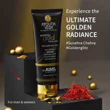 Ayouthveda Sparkling Gold Face Wash, Enriched with 24K Gold & Saffron For Golden Glow