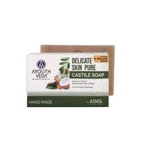 Delicate Skin Castile Soap with Tulsi, Neem, Coconut & Olive Oils for Gentle Skin Cleansing