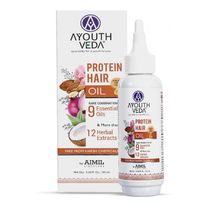 Ayouthveda Protein Hair Oil, With Bhringraj, Coffee & Nourishing Essential Oil, For Strong Hair