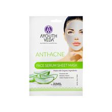 AyouthVeda Anti-Acne Face Serum Sheet Mask Infused with Aloe Vera, Neem & Clove for Bright Face