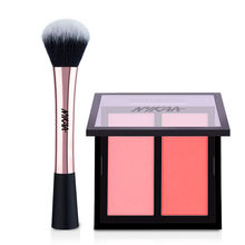 Nykaa Cosmetics Get Cheeky - Matte Blush Duo + Nykaa Cosmetics Blendpro Blush Makeup Brush