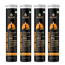 Auric Lung Detox for Smokers with Natural Blend of NAC, Pushkarmool, Piper Longum & Licorice, 4 Tubes