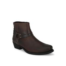 Delize Matt Brown Solid Mens Italian Oily Leather Riding Boots