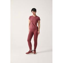 Sawsee Maroon Bambo Blend Solid T-Shirt with Tights