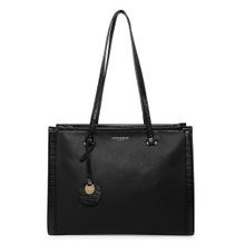 Accessorize London Womens Faux Leather Black Rosie Book Tote