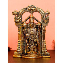 eCraftIndia Golden Lord Balaji Idol Metal Decorative Showpiece