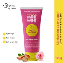 MINIWINI Body Yogurt English Rose Herbal Light Moisturiser For Sensitive & Oily Skin For Summers