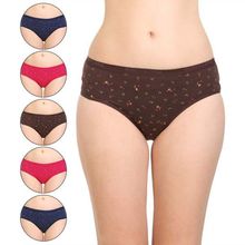 Bodycare 100% Cotton Printed High Cut Panty Multi-Color (Pack Of 6)