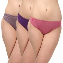 Bodycare Bikini Style Cotton Briefs With Lace Detailing On The Back & Sides (Pack Of 3)
