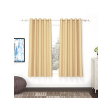 Story@Home Blackout Window Curtains 5 Feet, Cream (Pack of 2)