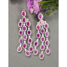 Shhimmerz Jewellery Ruby Long Earrings