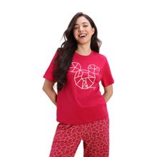 Zivame Women Red Lounge T-shirt