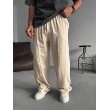 EVERDION Beige Linen Carpenter Pant