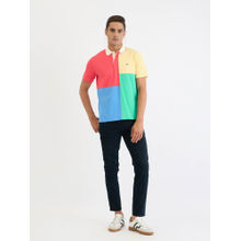 GANT Men Multi Color-Block Short Sleeves Polo T-Shirt