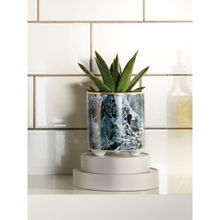 Small Indoor Plant Pot For thinKitchen Ceramic Decorative Green Marble Design