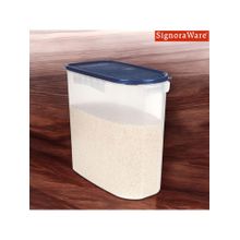 Signoraware Navy Blue Plastic Rice Keeper Container with Lid