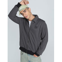 Puma Grey Solid Regular Jacket