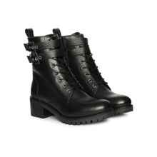 Saint G Women Black Leather Casual Boots