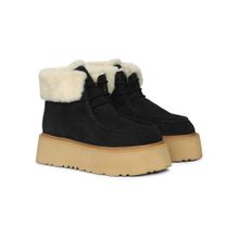 Saint G Women Black Leather Casual Boots