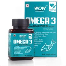 WOW Life Science Omega-3 1500mg Capsules With Fish Oil 60 Capsule