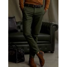 Andamen Regular Fit Men Olive Cotton Chinos