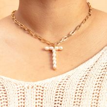 Pipa Bella by Nykaa Fashion Gold Pearl Studded T Initial Chain Necklace