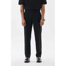 Snitch Black Solid Slim Formal Trousers