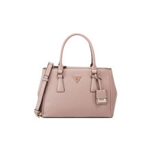 Guess Mauve Textured Grimball Satchel Bag