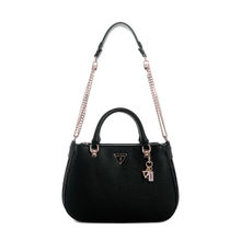 Guess Black Solid Fedora Satchel Bag