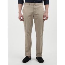 Tommy Hilfiger CHINO DENTON 1985 PIMA COTTON Men Beige Formal Trouser