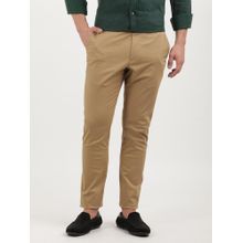 Tommy Hilfiger CHINO BLEECKER PRINTED STRUCTU Men Beige Formal Trouser