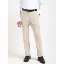Tommy Hilfiger COTTON MODAL SOLID TROUSERS Men Beige Formal Trouser