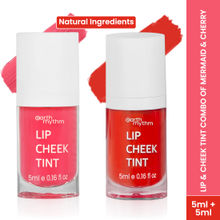 Earth Rhythm Lip & Cheek Tint Combo of Mermaid & Cherry, Non-toxic Pigments, Long-stay