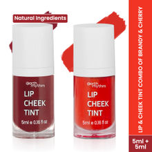 Earth Rhythm Lip & Cheek Tint Combo of Brandy & Cherry, Non-toxic Pigments, Long-stay