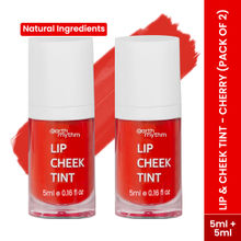 Earth Rhythm Lip & Cheek Tint - Cherry pack Of 2, Non-toxic Pigments, Long-stay and Everyday Wear