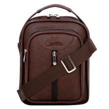 Leather World Vegan Leather 5.6 Liter Sling Cross Body Travel Office Bag