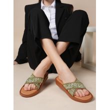 MOZAFIA Women Green Sandals