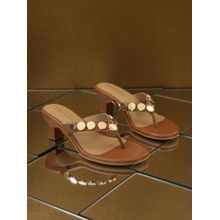 Devano Women Brown Block Heels