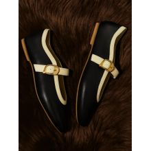 Devano Women Black Mary Jane Ballerina