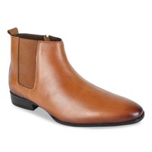 REGAL Tan Men Solid Leather Boots