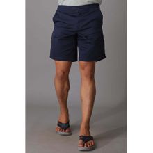 ROOKIES Navy Blue Cotton Slim Fit Cotton Spandex Shorts