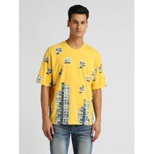 Pepe Jeans Yellow Graphic Print Oversized Short Sleeve T-Shirt
