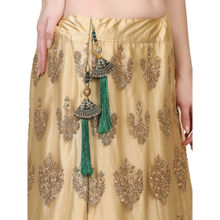 Anika's Creations Golden Crystal Handmade Work Ethnic Hanging Latkan for Lehenga