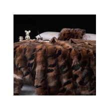 The Gharnish Brown Korean Cashmere Panther Fur Blanket (Double)