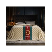 The Gharnish Beige Sophisticated Abstract Blanket (Double)